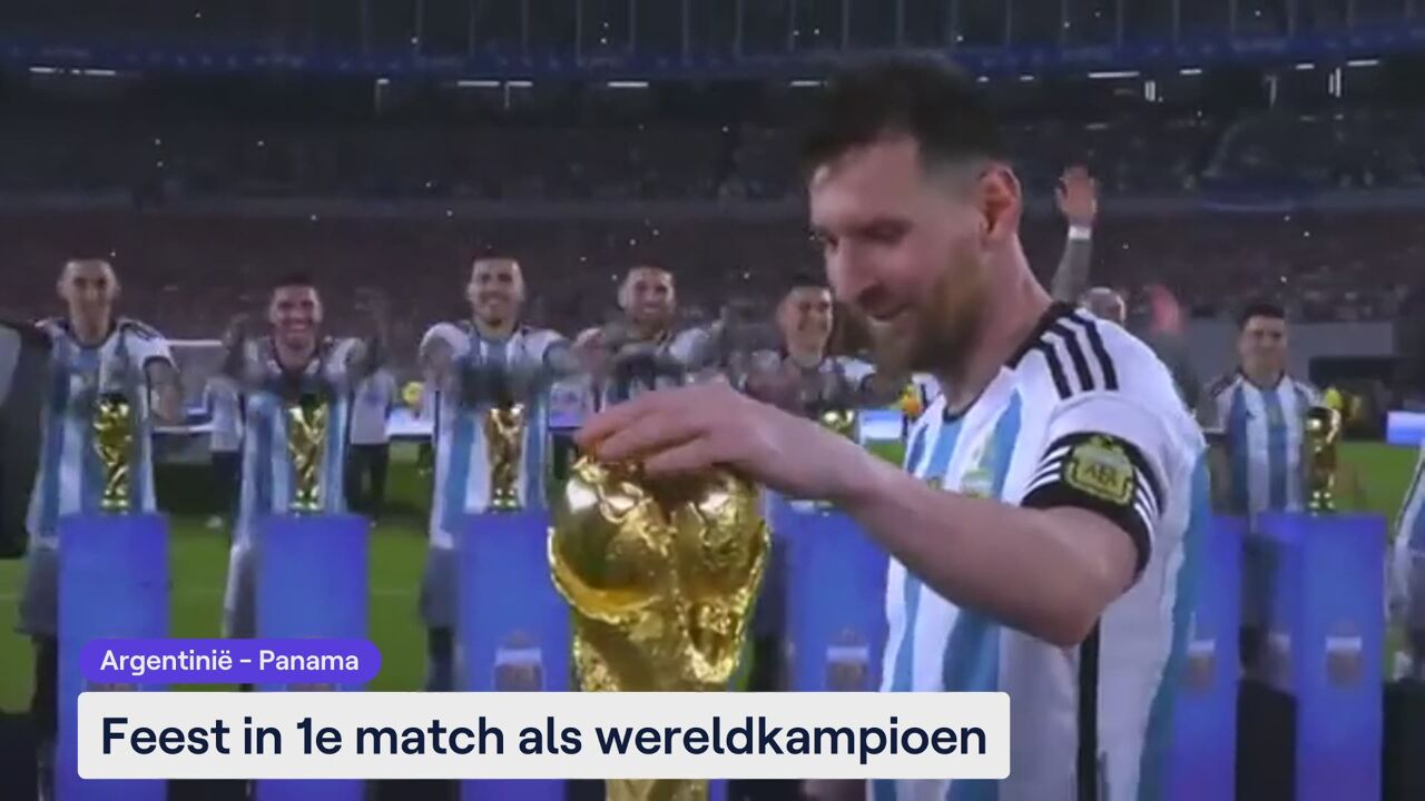 Messi in tranen en Argentijns feest in 1e match als wereldkampioen | sporza