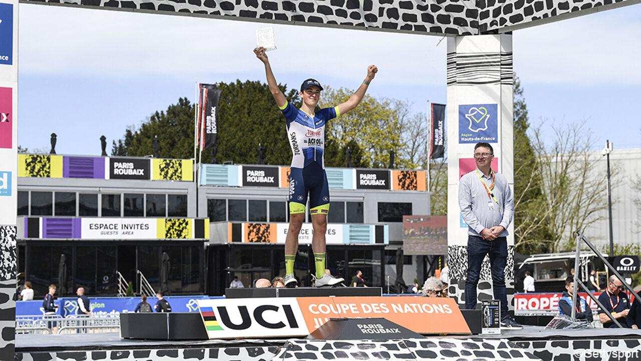 Slovenia and Germany top in Paris-Roubaix for juniors and promises, 2 Belgians on the podium