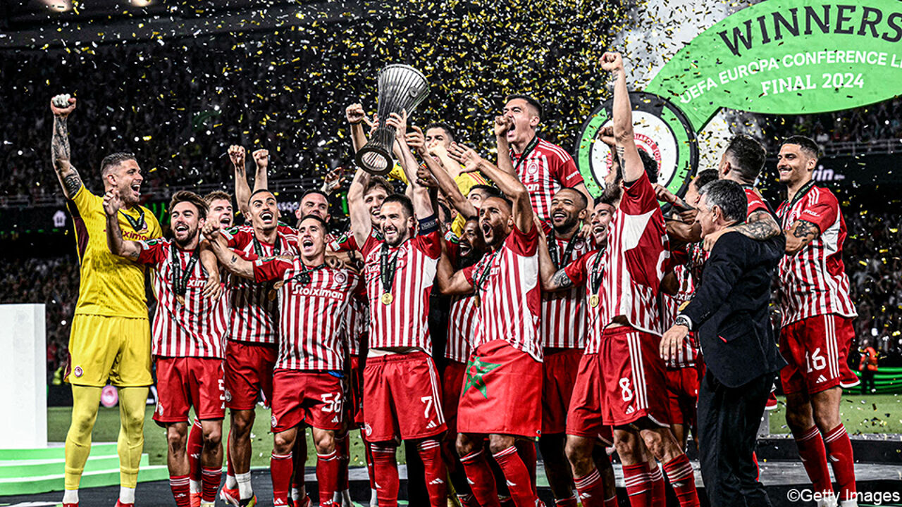 Olympiacos completes the Greek tale by winning the Conference League after extra time
