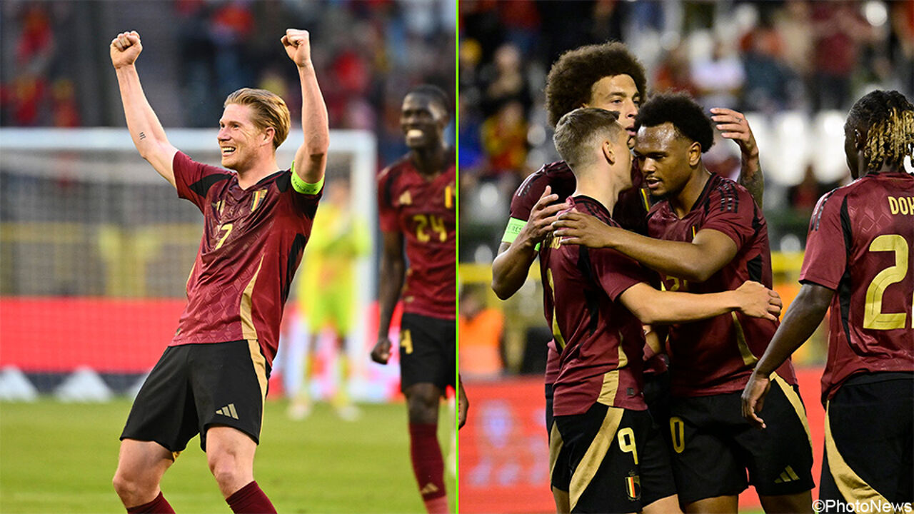 The Red Devils booked an economical training victory over Montenegro thanks to goals from De Bruyne and Trossard