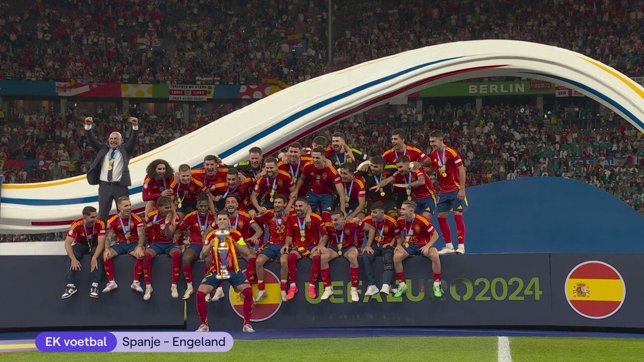 Spanje kroont zich tot Europees kampioen na 2-1-zege tegen Engeland