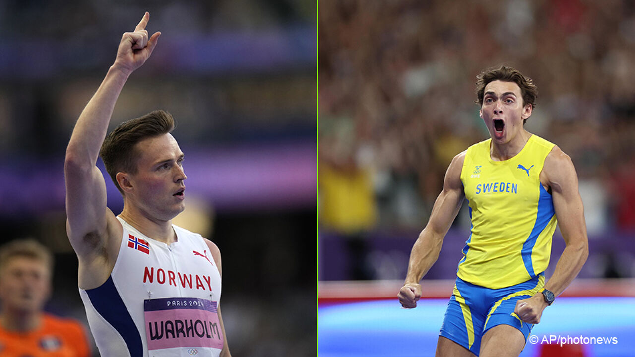Een Scandinavische clash in Zürich: Warholm en Duplantis bekampen elkaar op de 100 meter