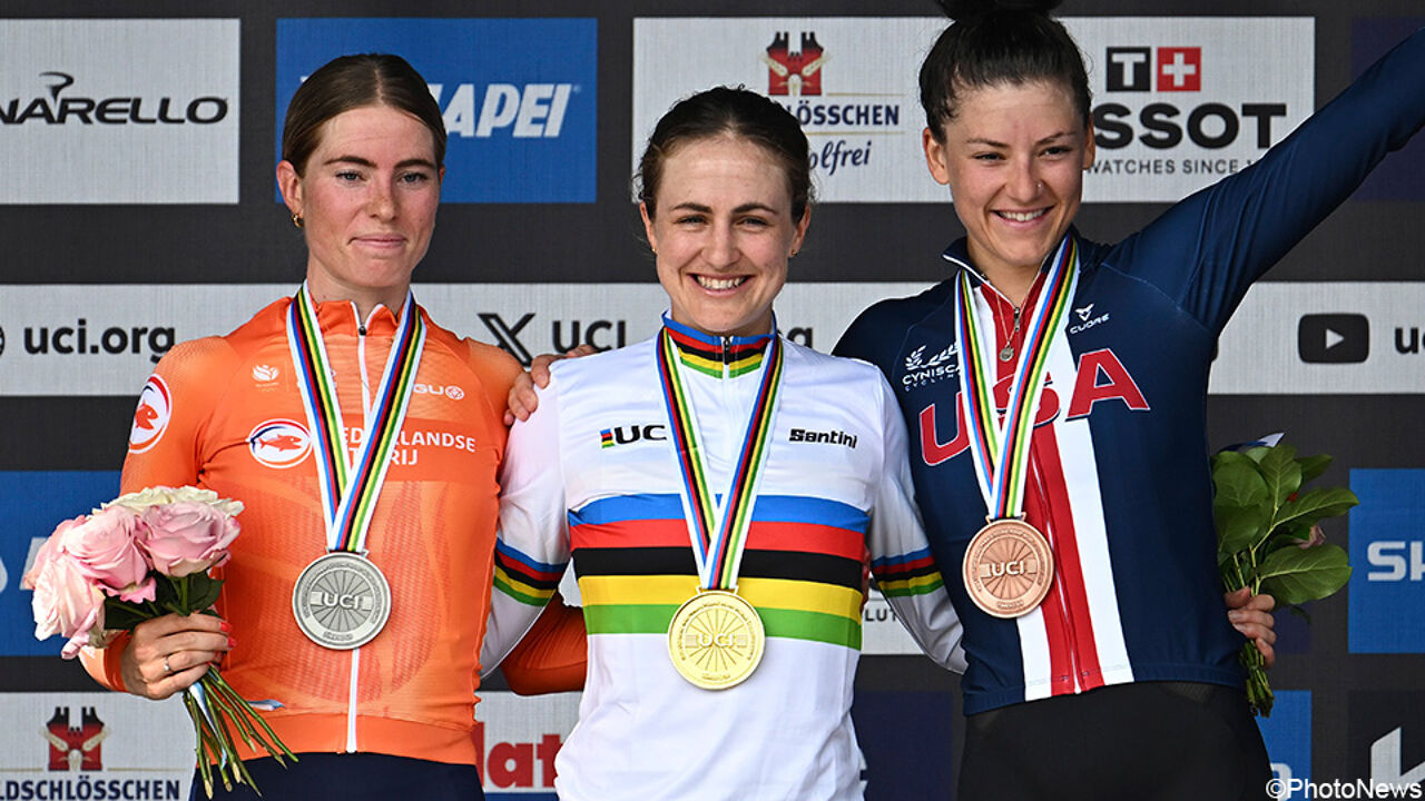Grace Brown klopt Vollering en is na olympisch nu ook wereldkampioene tijdrijden, Kopecky strandt op