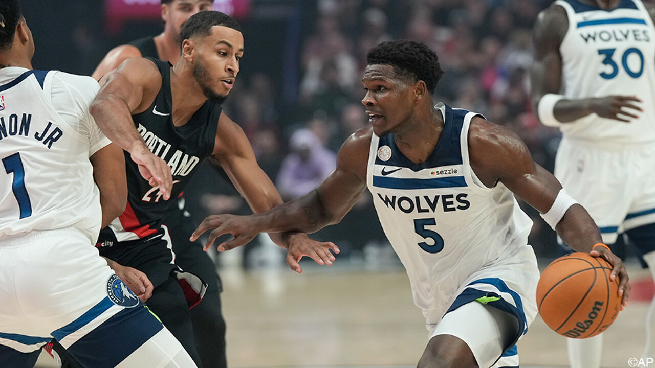 Anthony Edwards krijgt Portland en Toumani Camara klein na thriller, Wembanyama verbrodt NBA-debuut