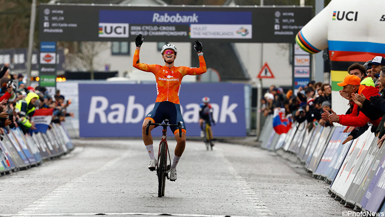 Belofte Leonie Bentveld laat Hulst weer de polonaise dansen met 4e goud op het WK veldrijden