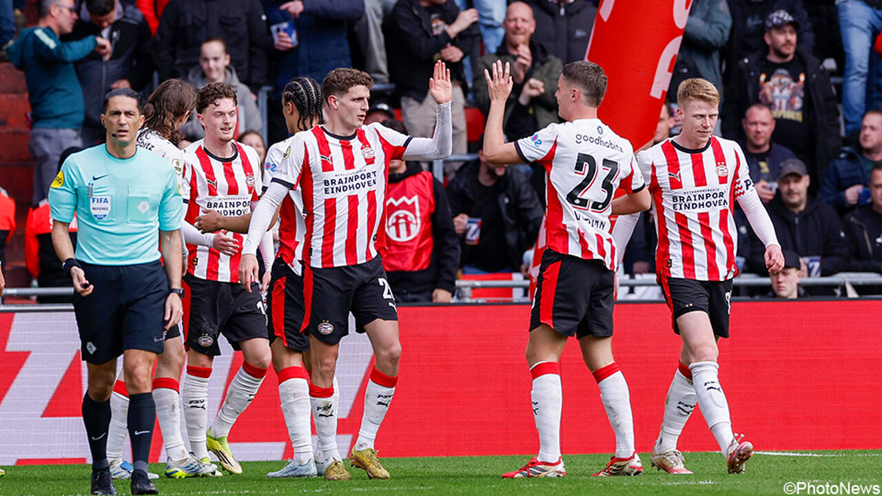 Nieuwe stap richting de titel: PSV wint rollercoasterwedstrijd tegen Utrecht en kan morgen opnieuw k
