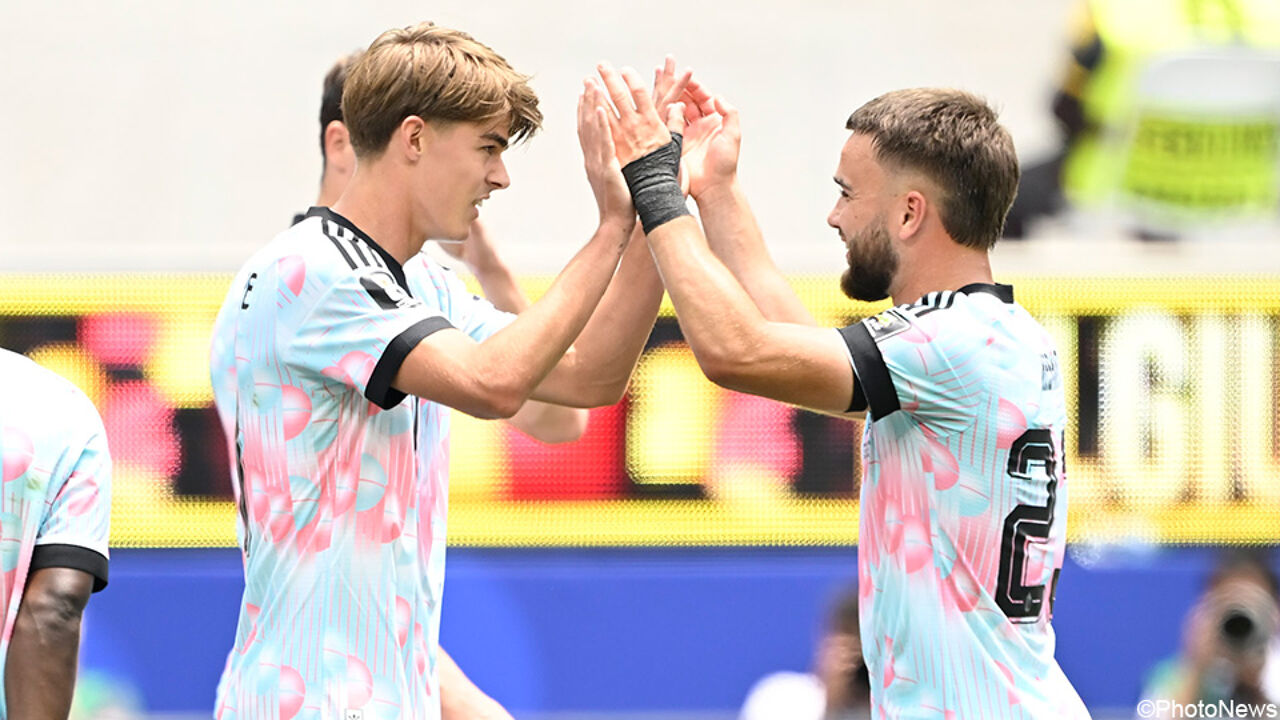De Ketelaere heads Belgium level with Spain before halftime
