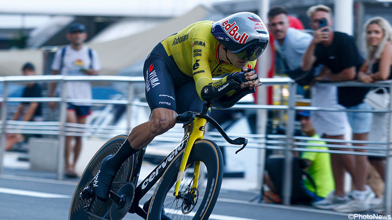 Photo: Sporza Vuelta a España : Enric Mas Défend Son Maillot Rouge Lors du Contre-la-Montre