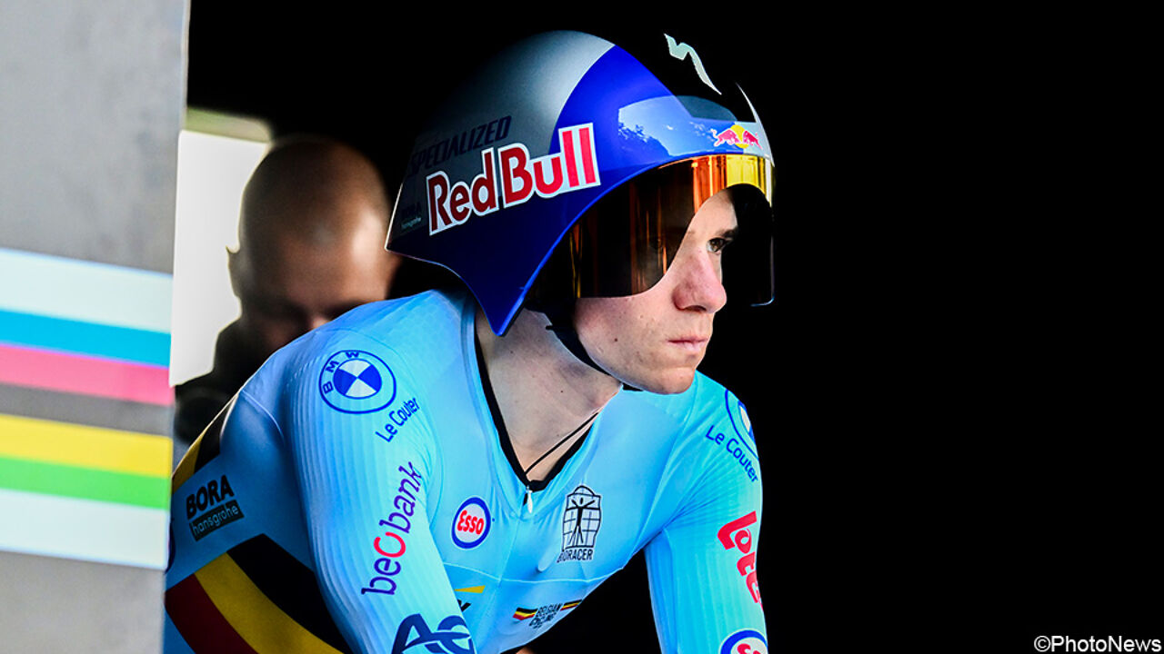 Photo: Sporza Remco Evenepoel Begins World Time Trial Title Defense in Montreal